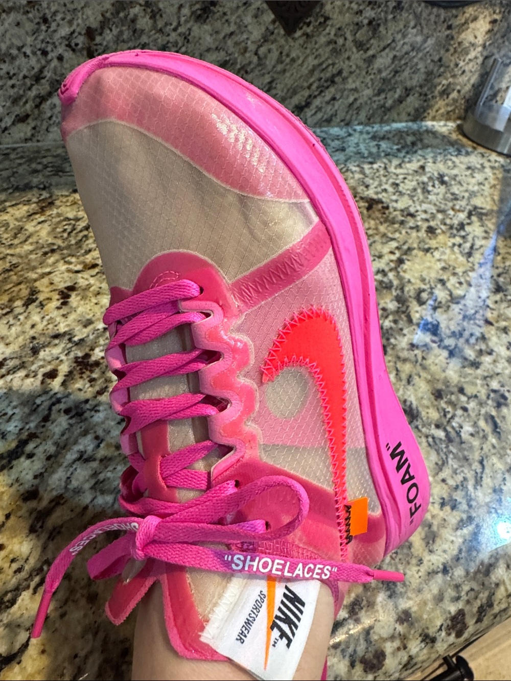 Nike x Off White Zoom Fly trademark Sneakers NWOT RARE - Picture 5 of 7